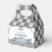 ファーストワンレーシングカーの誕生日パーティーのお気に入りボックス フェイバーボックス (裏面サイド)