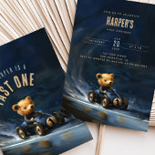 ファーストワンレーシングカーテディ誕生日招待状 招待状