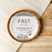 ファーストワンレーシングカーブルーボーイ1st誕生日 ペーパープレート