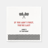 ファーストワンレーシングミニマリスト1歳の誕生日 スタンダードカクテルナプキン (正面)