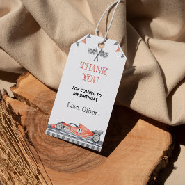 ファーストワンレースカーパーティー誕生日サンキューラベル ギフトタグ