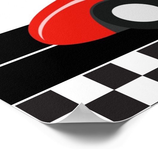 ファーストワンレースカーボーイ1stバースデーウェルカムサイン ポスター (角)