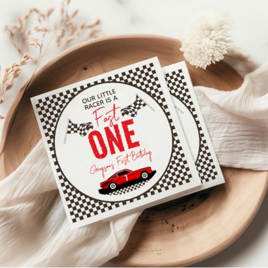 ファーストワンレースカーボーイ1st誕生日パーティー スタンダードカクテルナプキン