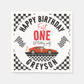 ファーストワンレースカーボーイ1st誕生日パーティー スタンダードカクテルナプキン (正面)