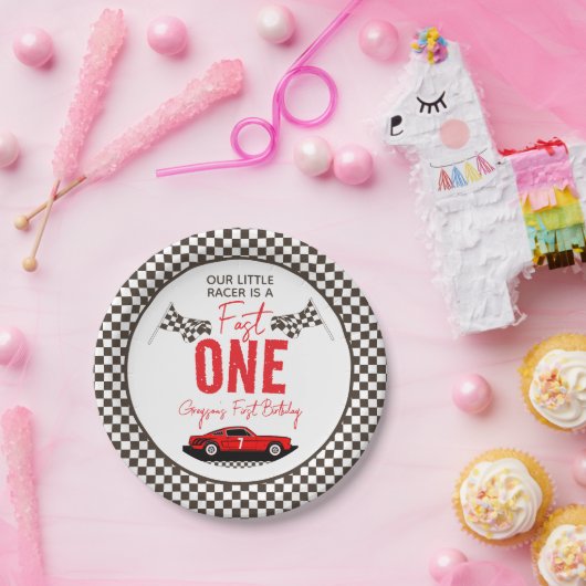 ファーストワンレースカーボーイ1st誕生日パーティー ペーパープレート (パーティー)