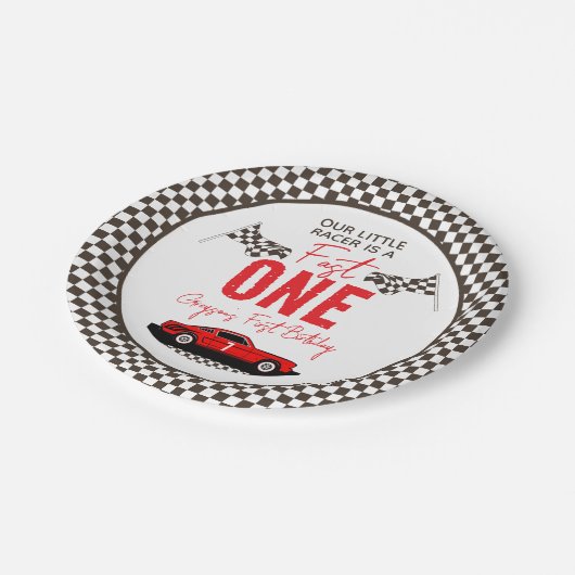 ファーストワンレースカーボーイ1st誕生日パーティー ペーパープレート (アングル)