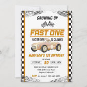 ファーストワンレースカーボーイ1st誕生日パーティー 招待状 (正面)