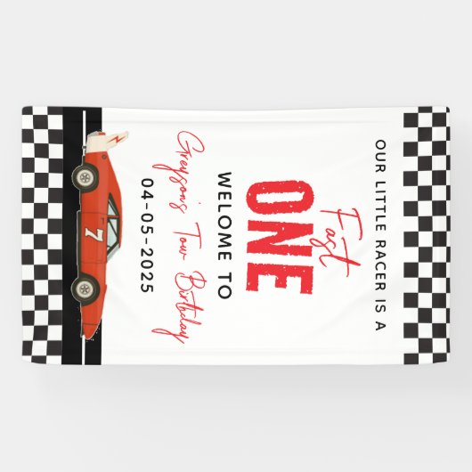 ファーストワンレースカーボーイ2nd誕生日パーティー 横断幕 (横)