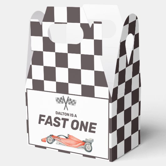 ファーストワンレースカー最初の誕生日パーティー フェイバーボックス (オープン)