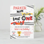 ファーストワンレースカー第1誕生日パーティの招待状  招待状 (スタンド正面)