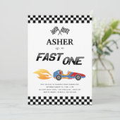 ファーストワンレースカー誕生日パーティー 招待状 (スタンド正面)