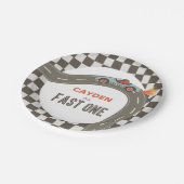 ファーストワンレースカー誕生日紙プレート ペーパープレート (アングル)