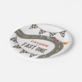 ファーストワンレースカー誕生日 ペーパープレート (アングル)