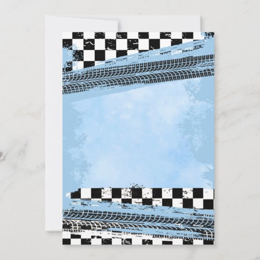 ファーストワンレースカー1stバースデーレーシングボーイ 招待状 (裏面)