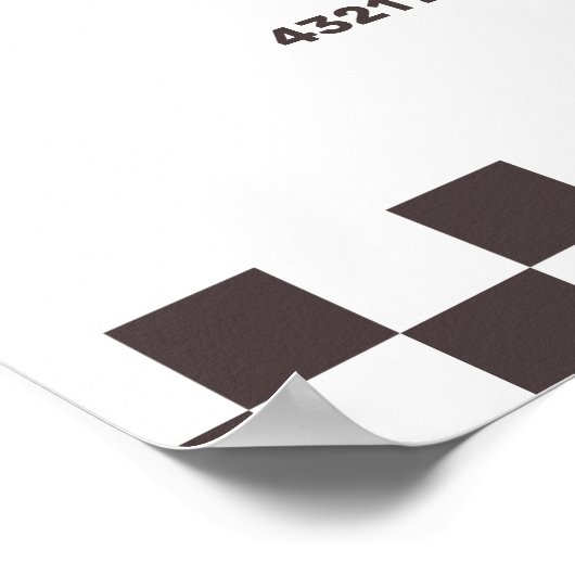 ファーストワンレースカー1st男の子の誕生日パーティーへようこそ ポスター (角)