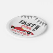 ファーストワンレースカー1st男の子バースデーパーティー ペーパープレート (アングル)