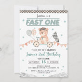 ファーストワンレースカー1st誕生日パーティー 招待状 (正面)