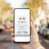 ファーストワンレースカー1st誕生日 招待状