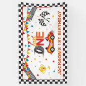 ファーストワンレースファースト誕生日バナー 横断幕 (縦)