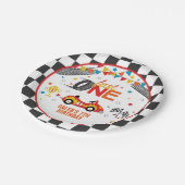 ファーストワンレースファースト誕生日紙プレート ペーパープレート (アングル)