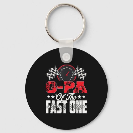 ファーストワン誕生日のG-Pa 1stレースカーファミリー キーホルダー (正面)