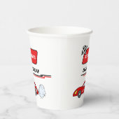 ファーストワン赤レースカーボーイ男の子1歳の誕生日 紙コップ (右)