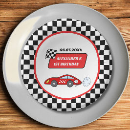 ファーストワン赤レースカーレーシングボーイ1st birthday ペーパーボウル