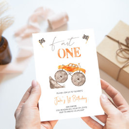 『ファーストワン』オレンジモンスター  トラックの招待状 招待状