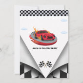 ファーストワン/レーシングカーファースト誕生日招待状 招待状 (裏面)