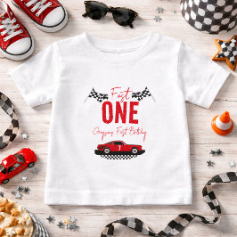 ファーストワン レースカーボーイ 1歳誕生日パーティー ベビーTシャツ