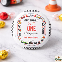 ファーストワン レースカーボーイ 1歳誕生日パーティー 缶バッジ
