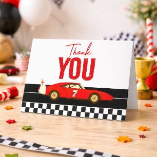 ファーストワン レースカー ボーイ 1歳の誕生日パーティー サンキューカード