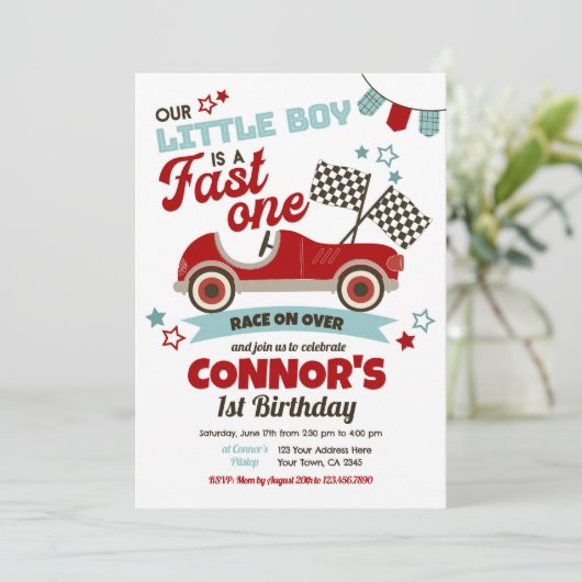 ファーストワン、レース1歳の誕生日 招待状 (スタンド正面)