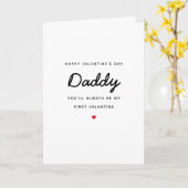 ファーストヴァレンティーンズラブ生まれたばかりのベビーパパパパカード カード (黄色い花)