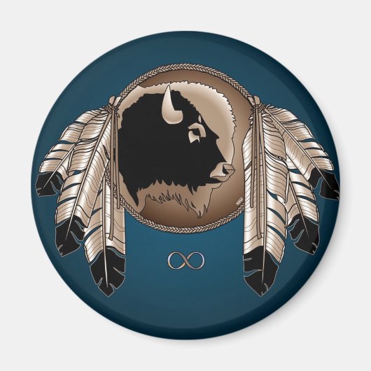 ファースト冷蔵庫用マグネット先住民アートメティスプライド マグネット (正面)