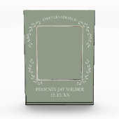 ファースト孫ベビーフォトグランペアレントキープサケ フォトブロック (正面)