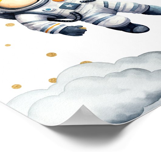 ファースト宇宙アドベンチャーボーイ誕生日へようこそ ポスター (角)