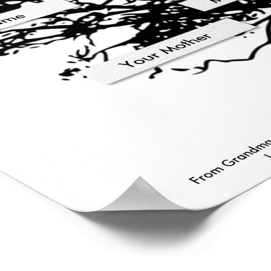 ファースト家族の木 – シンプル祖父母へ素晴らしの ポスター (角)