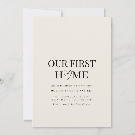 ファースト引っ越し祝いパーティーパーティー招待状 招待状 (正面)