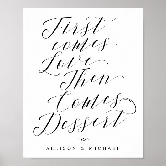 ファースト来ラブデザートバー結婚のサイン ポスター (正面)