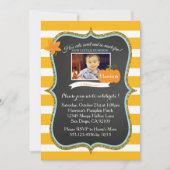 ファースト秋リトルパンプキン誕生日招待状 招待状 (正面)