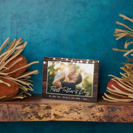ファースト素朴ファーザーズ・デーモダンフォト・ウッド フォトプラーク (側面)