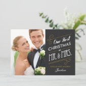 ファースト結婚したクリスマスホリデーカード シーズンカード (スタンド正面)