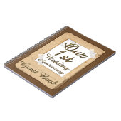 ファースト結婚アニバーサリーゲストブックヴィンテージ紙 ノートブック (左側)