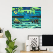 ファースト絵画ネーションプリントイヌイットラブホームデコール ポスター (ホームオフィス)