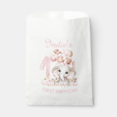 ファースト誕生日かわいい象秋ガールフープバッグ フェイバーバッグ (正面)