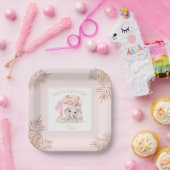 ファースト誕生日かわいい象秋ガール紙プレート ペーパープレート (パーティー)