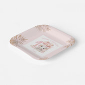 ファースト誕生日かわいい象秋ガール紙プレート ペーパープレート (傾斜あり)