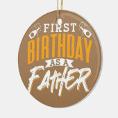 ファースト誕生日アファーザーパパパパパーティーパパ セラミックオーナメント (左)