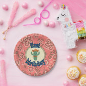 ファースト誕生日ウエスタンバンダナサボス紙プレート ペーパープレート (パーティー)